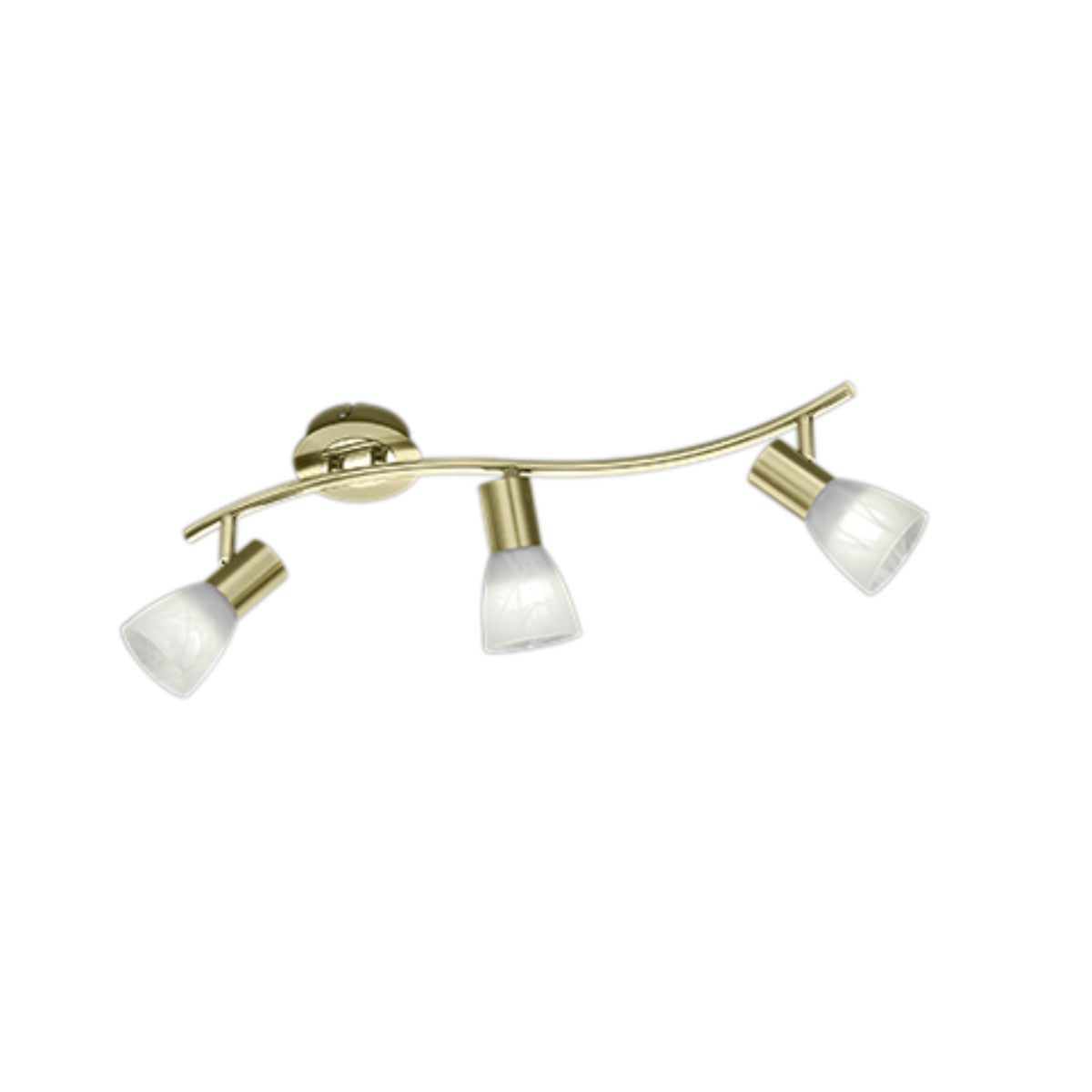 Lampa sufitowa wisząca Levisto złoto-biała 3xE14x40W wym: 19 x 55 x 10 cm szkło Trio