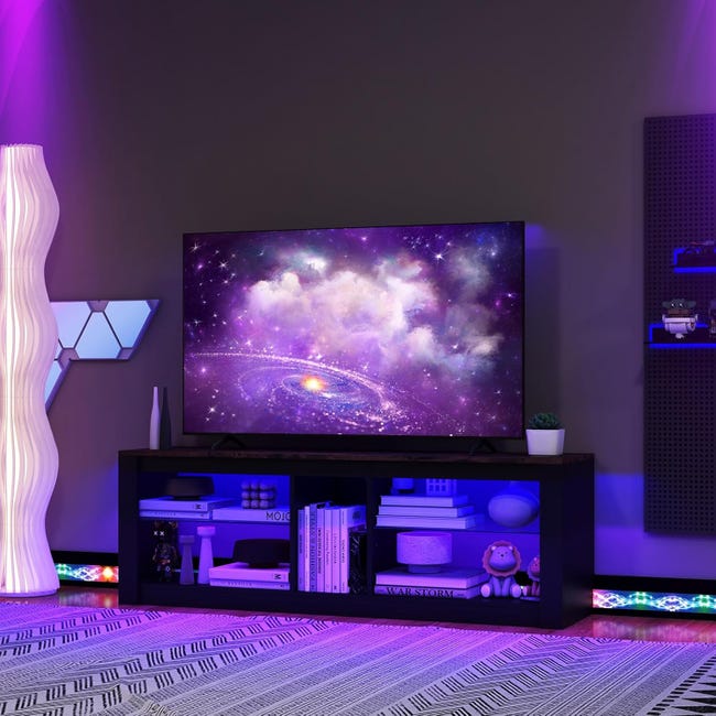 Meuble TV de salon - 160 x 40 x 48 cm - avec 2 tiroirs + étagère - pour Meuble TV de salon - 160 x 40 x 48 cm - avec 2 tiroirs + étagère - pour