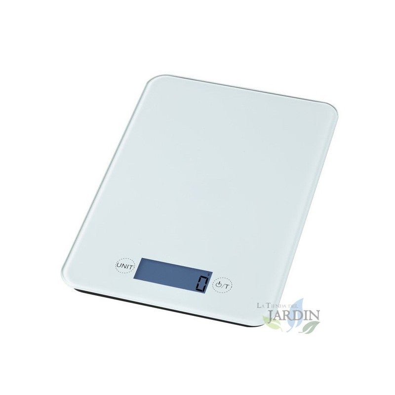 Báscula de Cocina LED Kg Blanca, Precisión de Gr, Función TARA