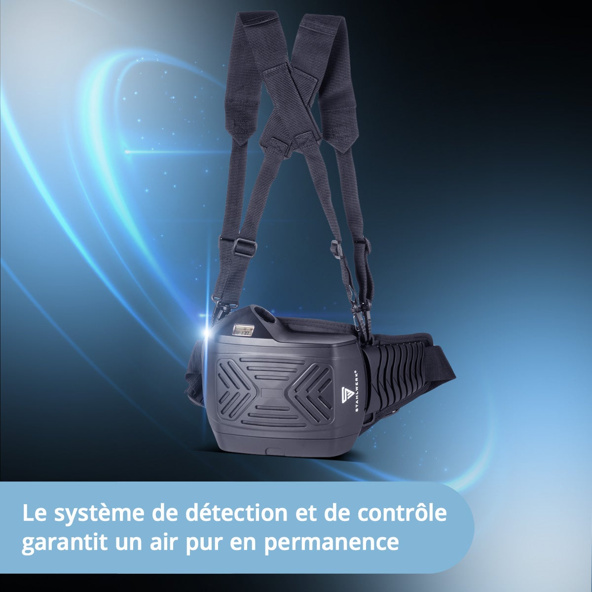 STAHLWERK Casque de soudage automatique BOOSTER AIR Système d'air frais TH3 Protection respiratoire PAPR - 3