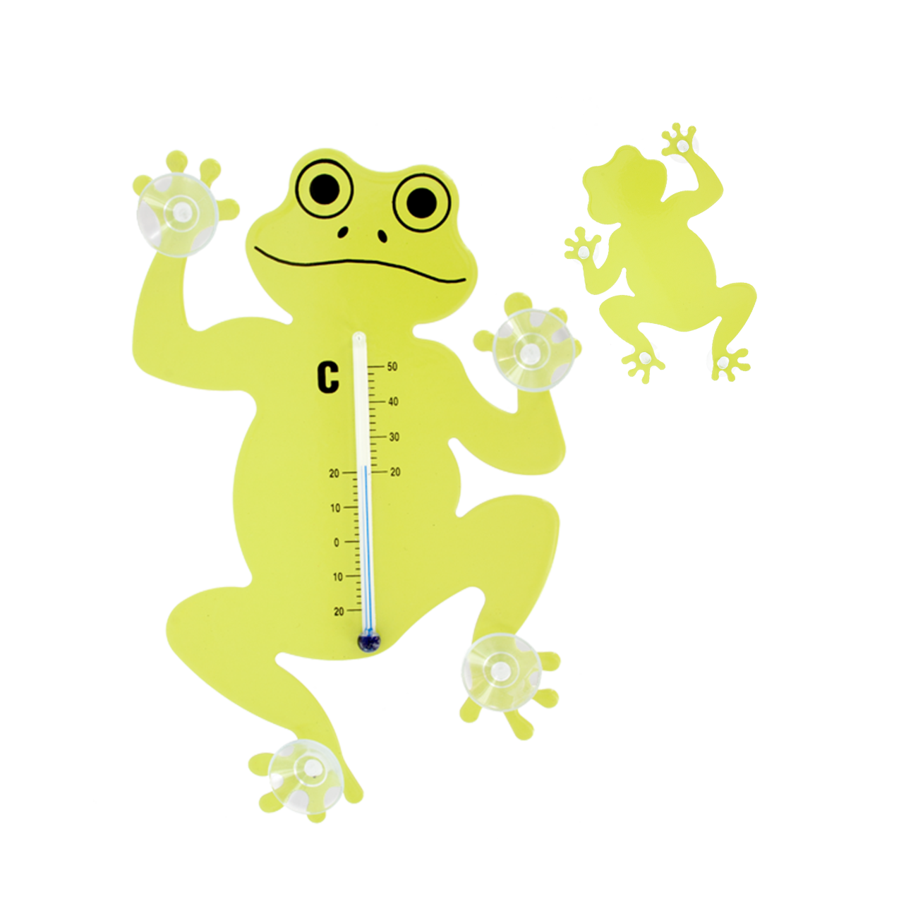 Thermomètre De Piscine Design Grenouille - Flottant, Avec échelle Et Cordon De Fixation