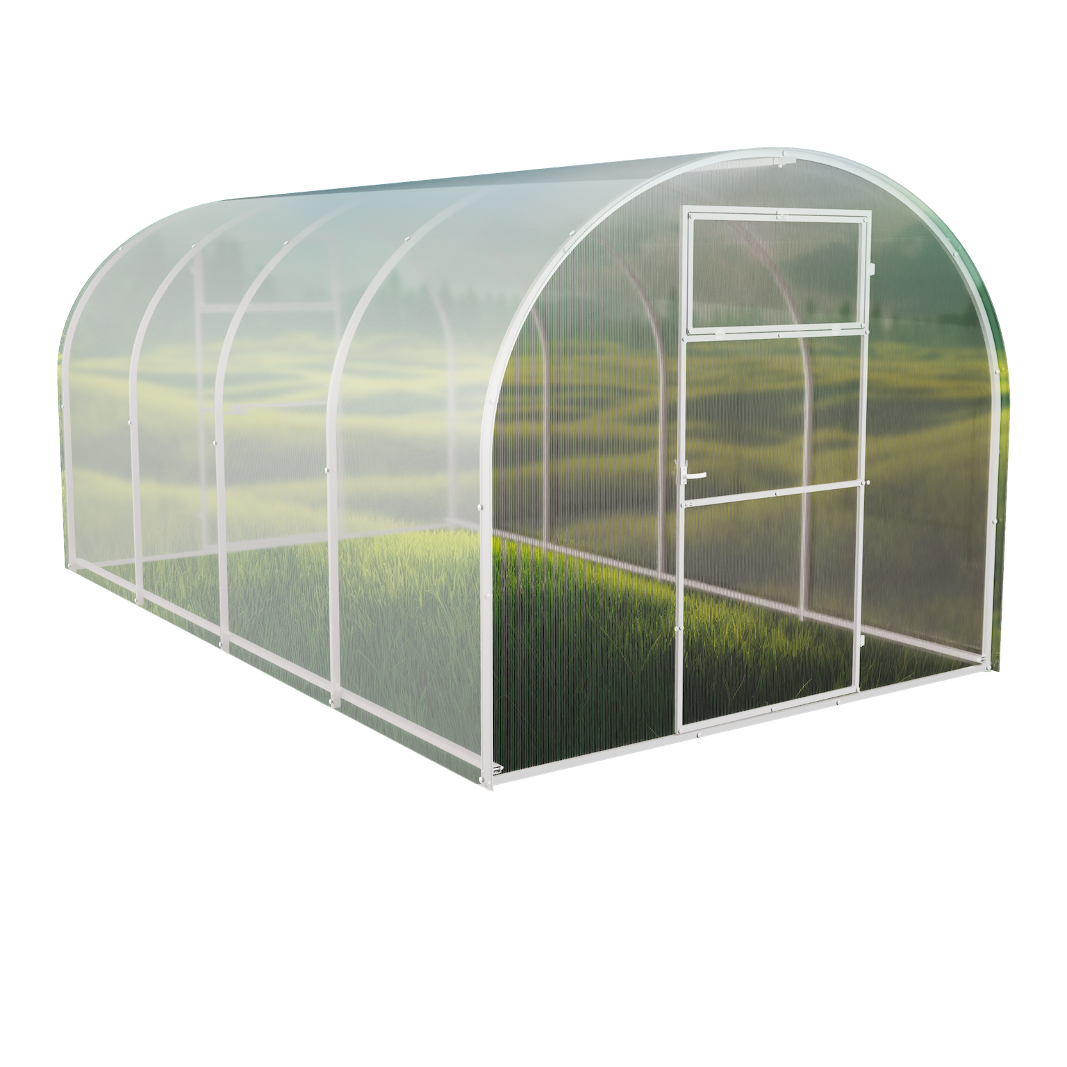 Szklarnia z poliwęglanu Tunel ogrodowy 2,4x4 m profile 20x20 poliwęglan 3mm