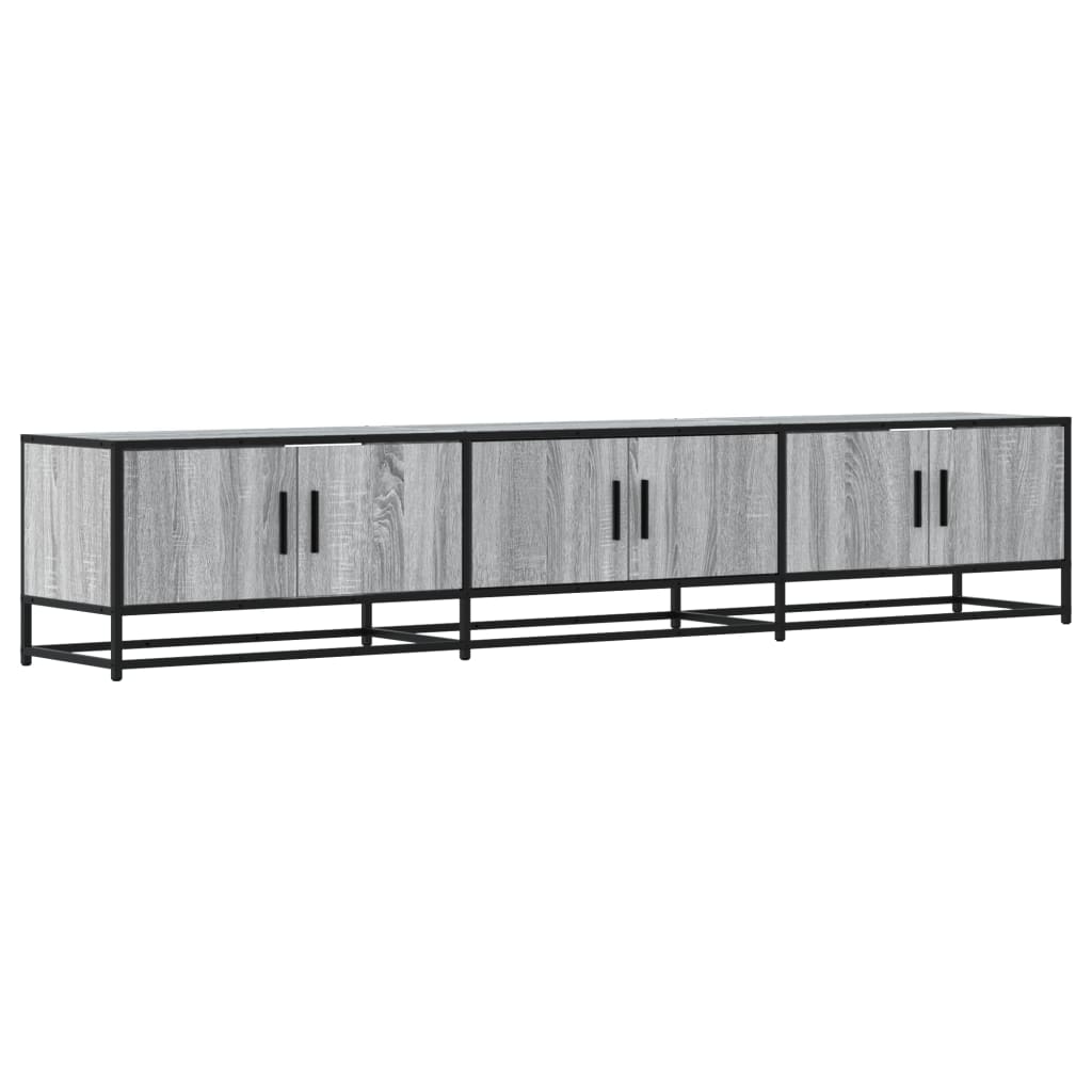 Meuble TV sonoma gris 210x35x41 cm bois d'ingénierie - 2