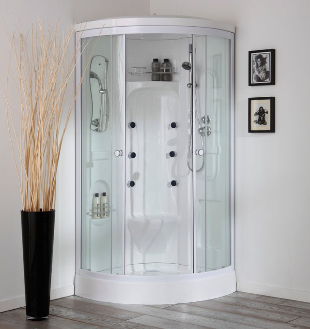 Paroi de douche 90x90 avec hydromassage et bain-vapeur | Vesuvio