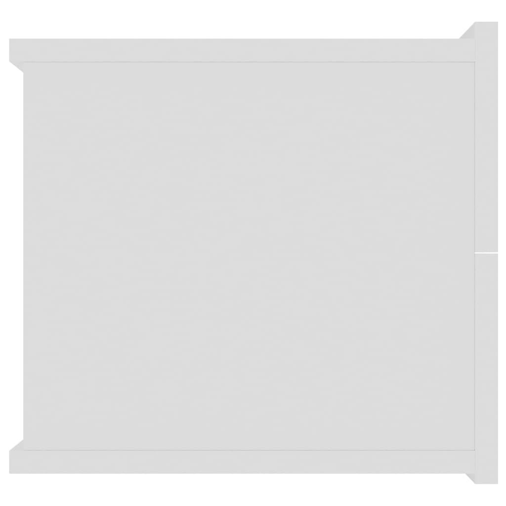 vidaXL Mesita de noche madera contrachapada blanco 40x30x30 cm - 5