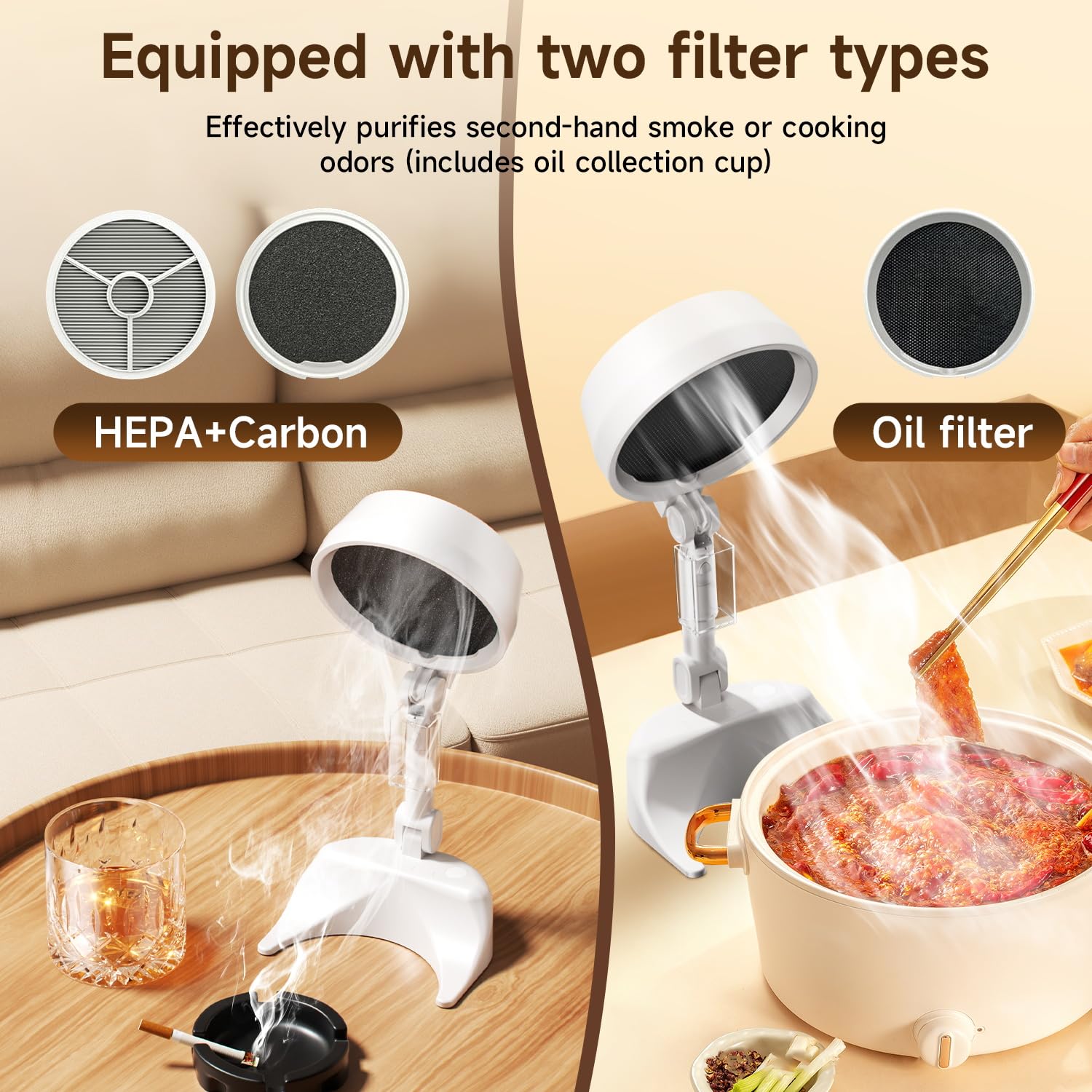 Cappa aspirante portatile, cappa aspirante pieghevole, mini cappa da cucina per barbecue, pentole calde e cucine per camper. - 5