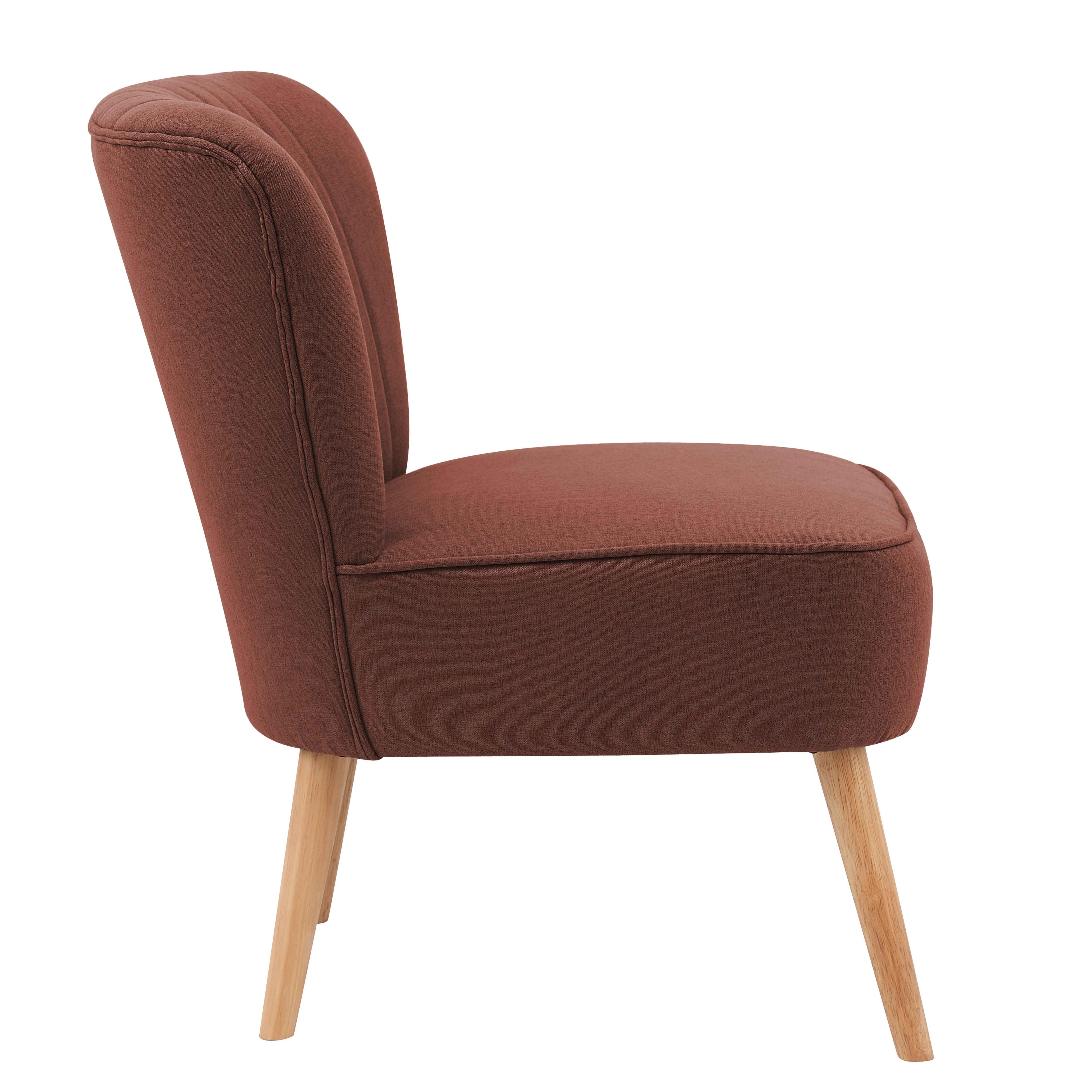 Lot de 2 fauteuils style crapaud en tissu bordeaux - 4