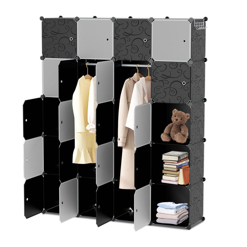 Piece Rangement DIY Armoire de Chambre à rangement Modulaire en Plastique 5 étages 20 ...