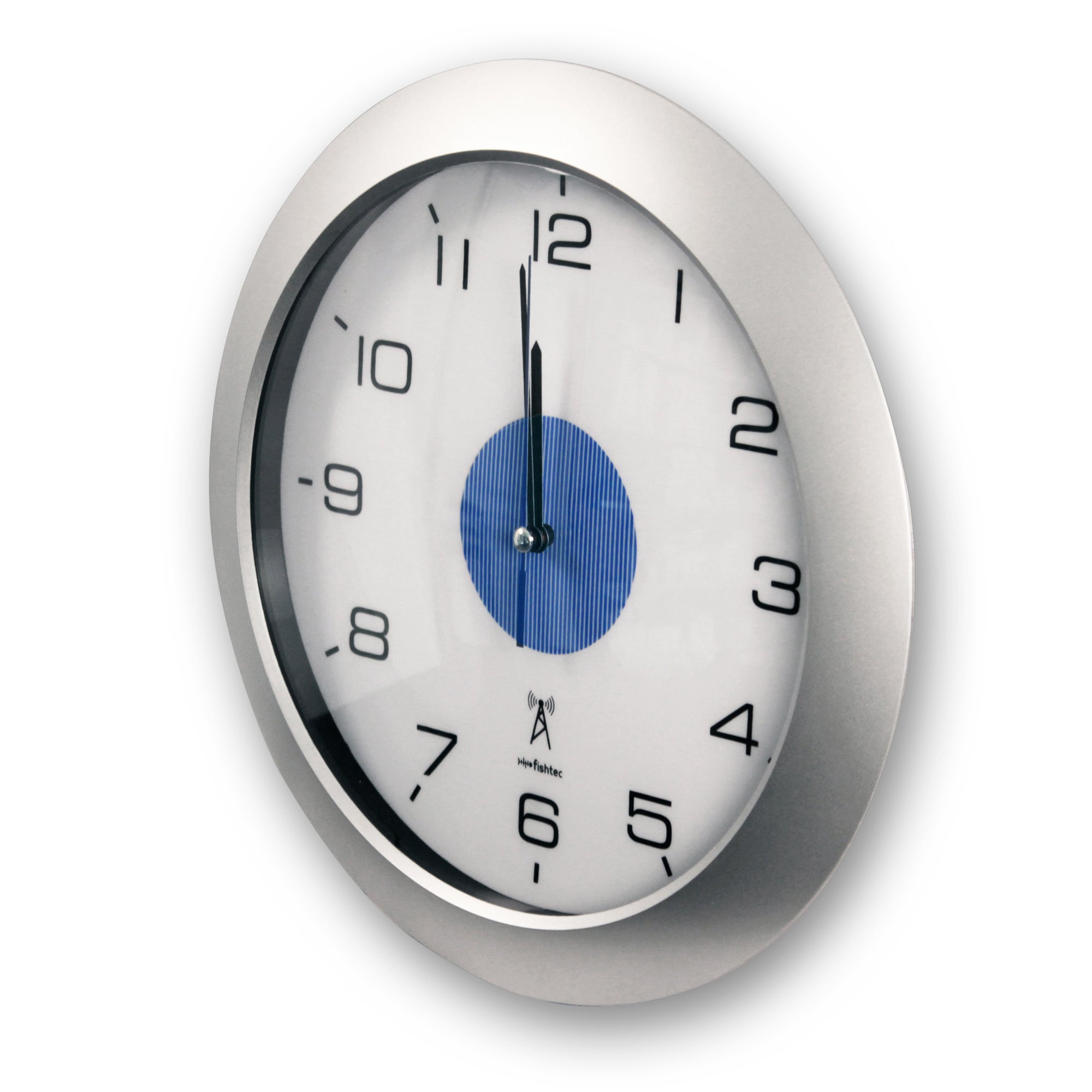 Orologio da parete luminoso LED radiocontrollato FISHTEC Ø30 cm 3 modalità di illuminazione Silenzioso ABS 4 pile AA Decorazione muro - 9