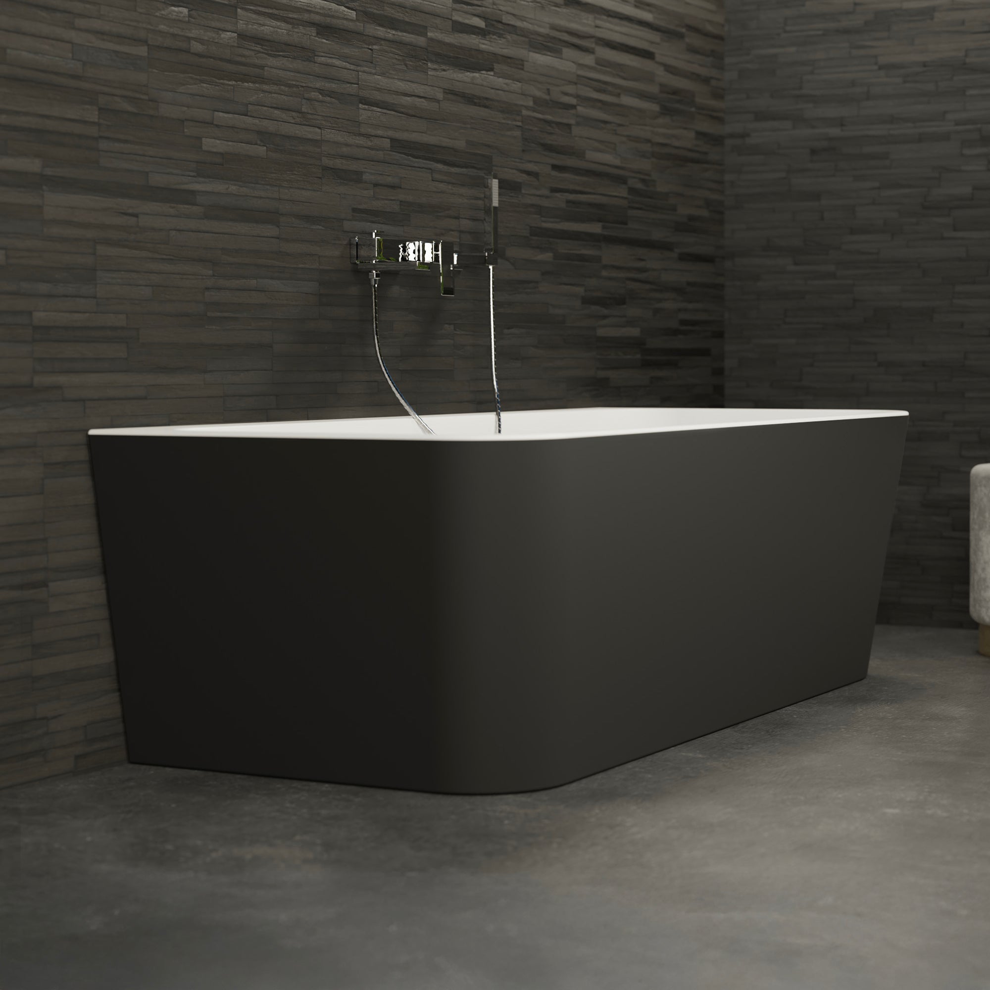 Baignoire Ilot Mint 180 noire 180 x81 x57 cm, by SPALINA - 4