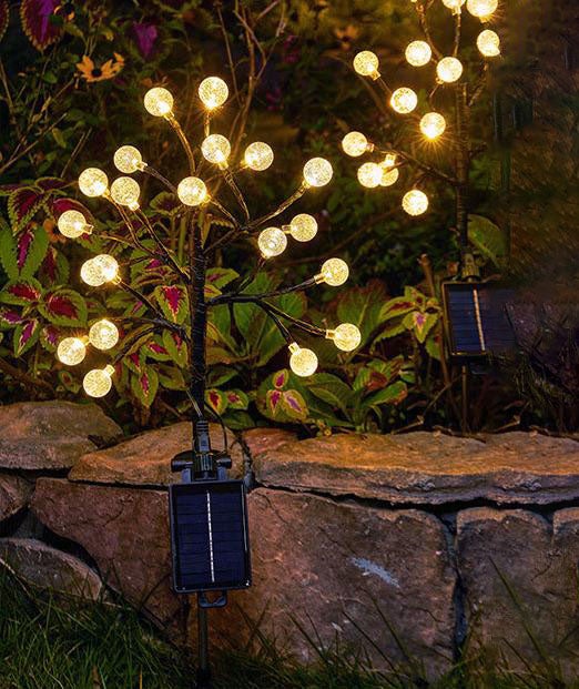Wodoodporna lampa solarna w kształcie kuli kryształowej dekoracyjne oświetlenie ogrodowe lumenów trybów odpowiednia na tarasy ścieżki ciepłe światło