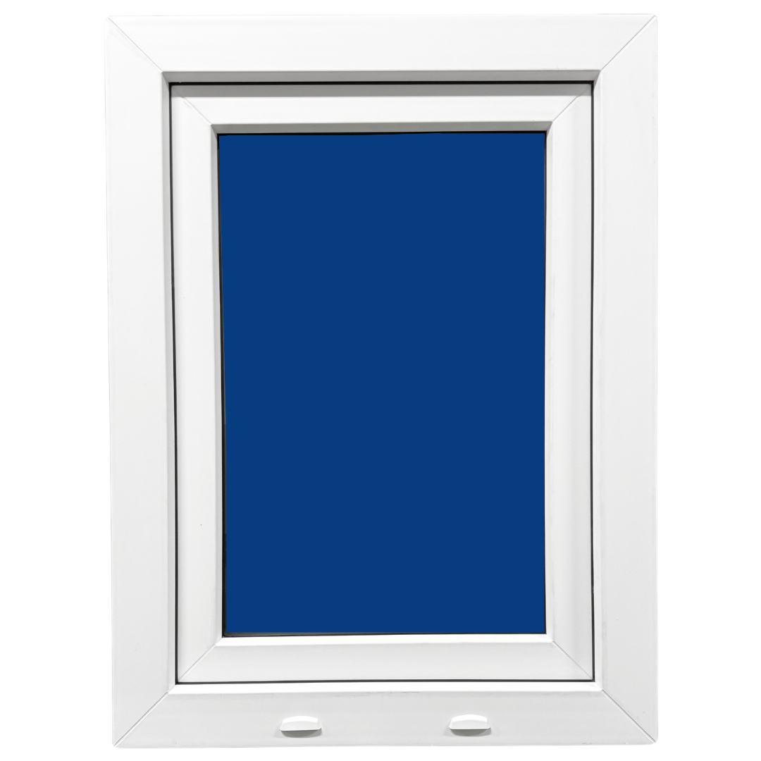 Janela PVC reforçado 100×50 cm branca oscilobatente direita | Vidro fosco – Perfil Aluplast - 2