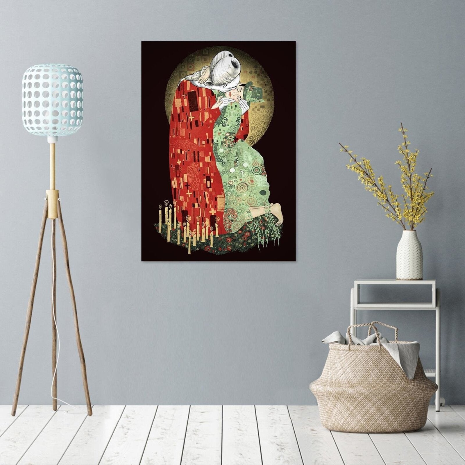 Tableau Dracula de Coppola dans le style de Klimt Le Baiser - 50 x 70 cm - 3