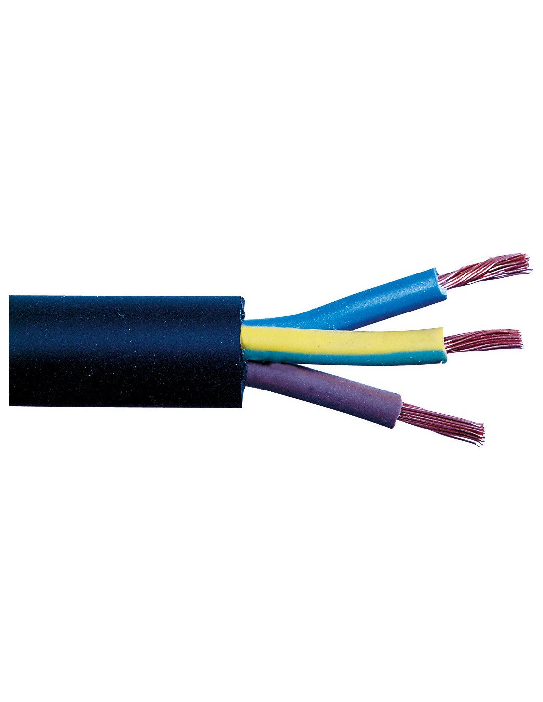 Câble H07 RN-F noir 2,5 mm² Sermes - Couronne 50 m - 3G 2,5 mm² | Leroy ...