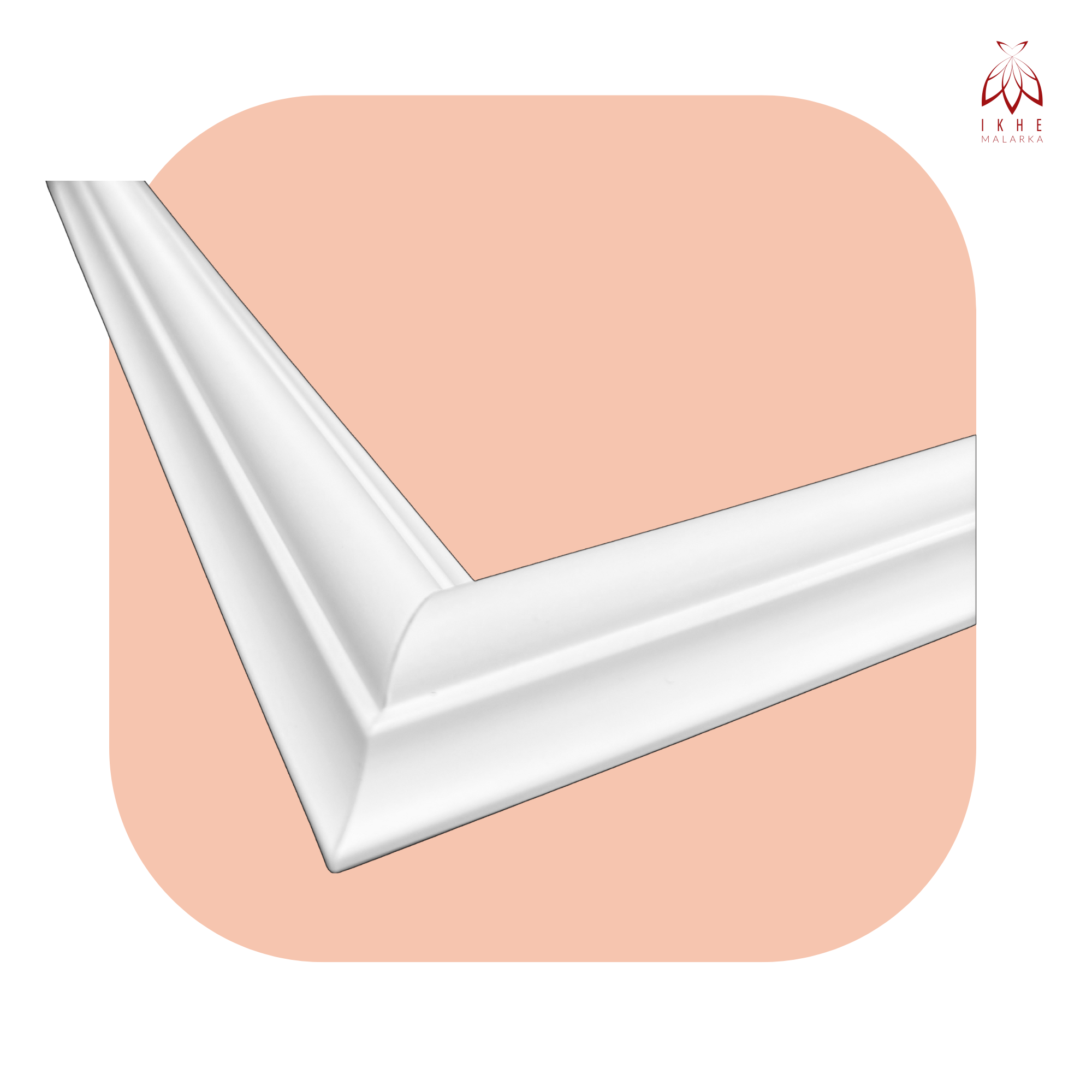 Set de moulures murales – Kit pour 6 cadres élégants en PS robuste, étanche, résistant et facile à poser – Design classique blanc JX88-W - 2