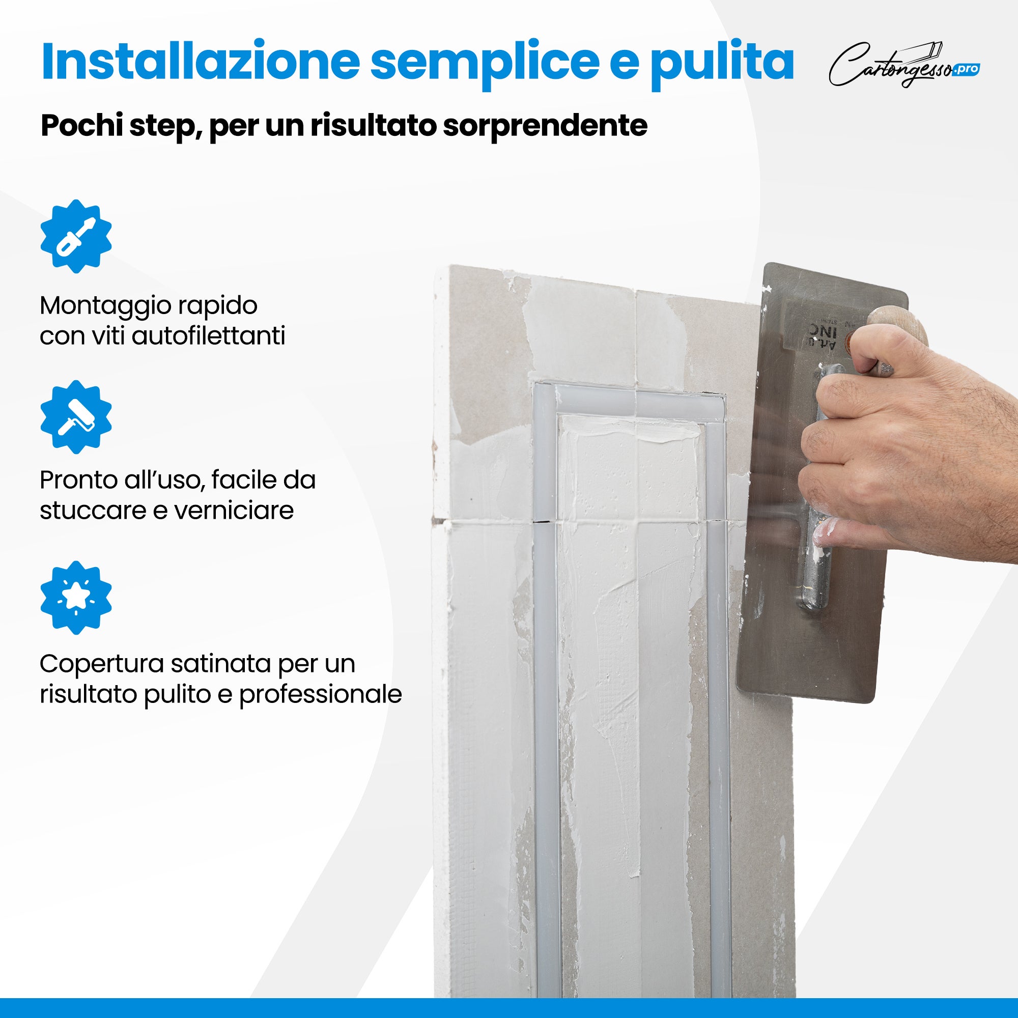 Profilo led cartongesso| Taglio di luce per cartongesso 200 cm x 12 cm - 6