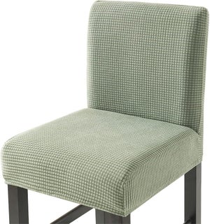KELUINA Housse de Tabouret pour Chaise de Bar, Escamotable Lavable Courte Rotation, Housse arrière Banquette (La Marine, Lot de 2
