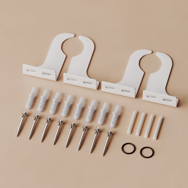 Fixations pour radiateur, blanc 48 × 88 mm pour radiateur plat