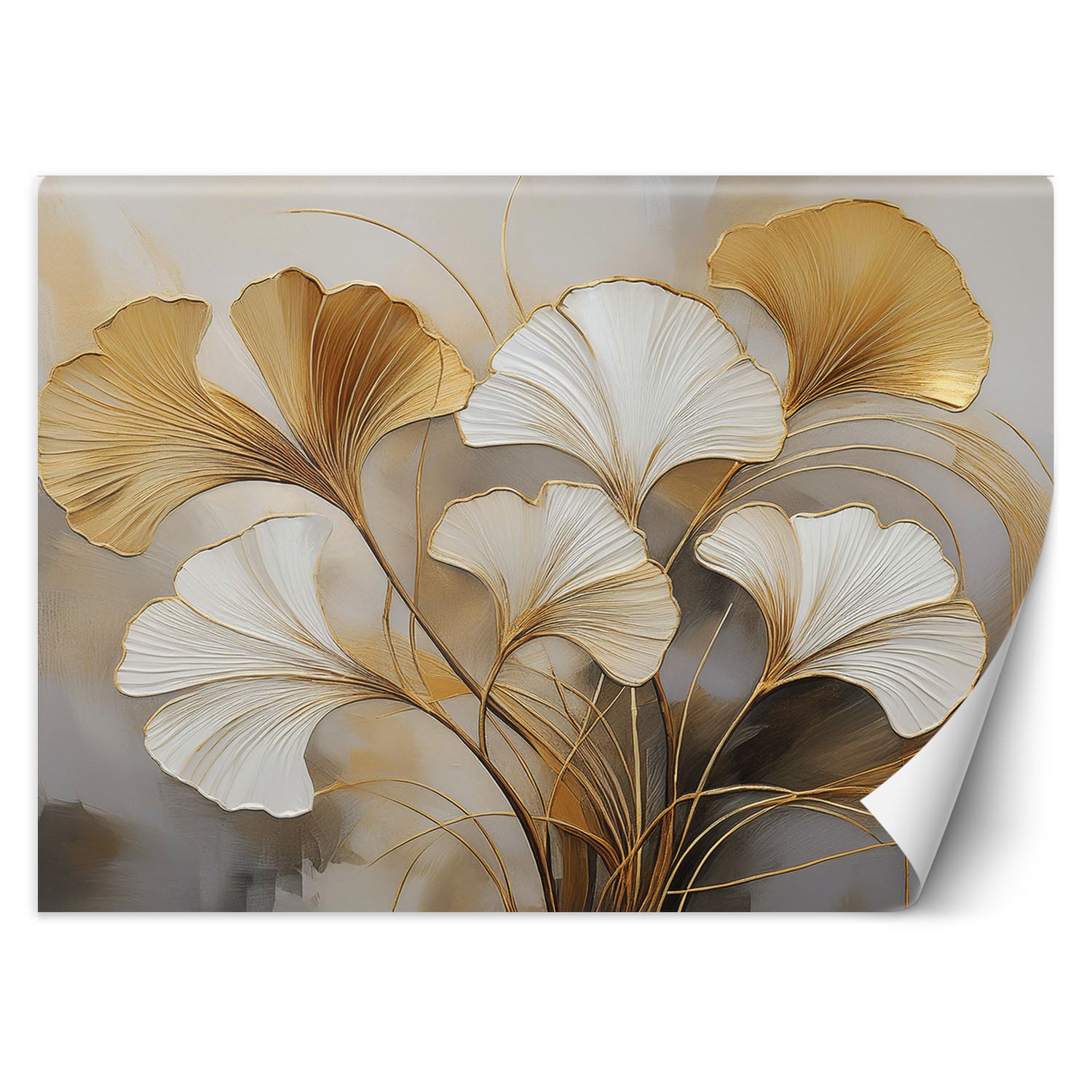 Fototapeta, Liście Botanica Beżowy 300x210