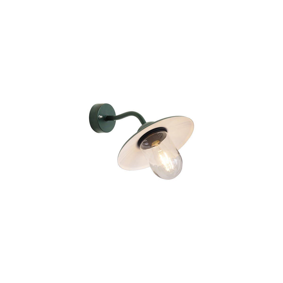 Qazqa przemysłowy lampa ścienna zewnętrzna IP44 do ogród - Munich - zielony, max. 15w, kompatybilny z żarówką LED, e27, 26cm