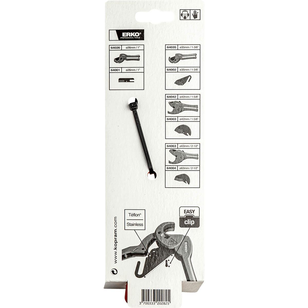 COUPE TUBE PLASTIQUE EASYCLIP ERKO 35MM 64035 - 3