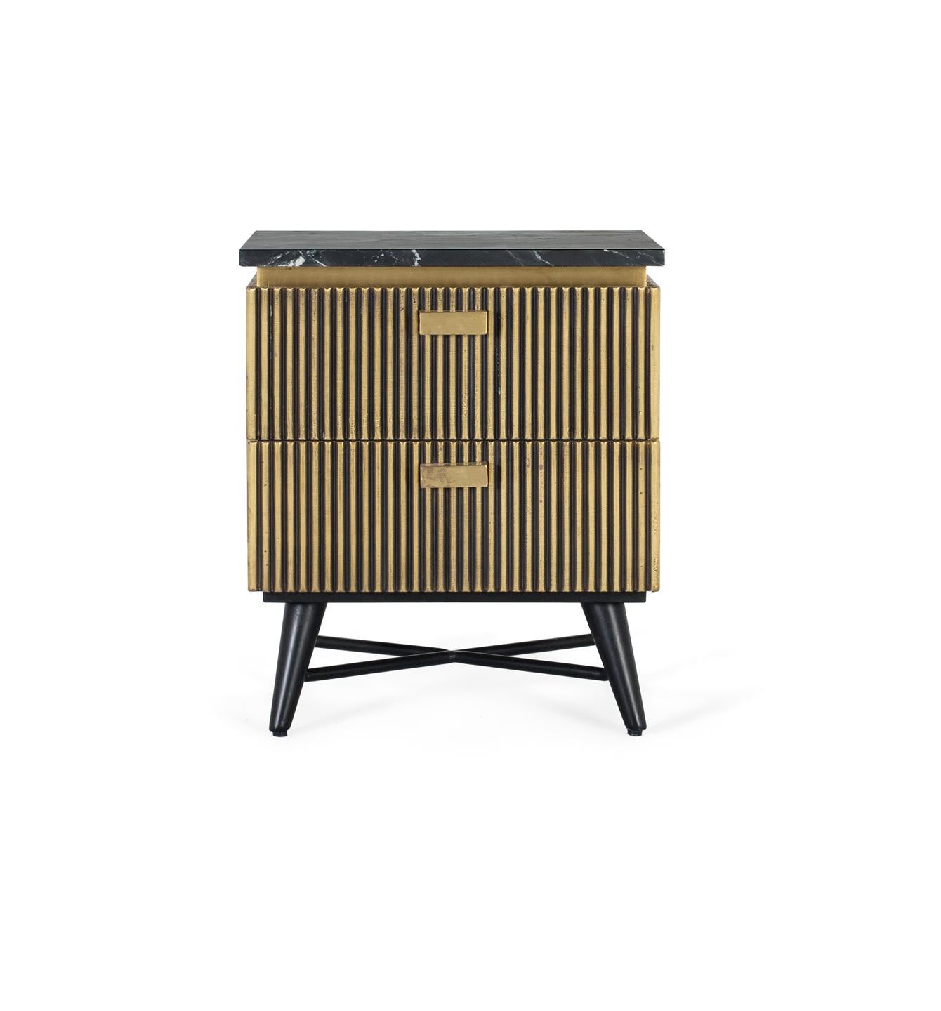 Stoliki nocne z drewna mango 50 cm, styl klasyczny i nowoczesny - 59x50x40 GYC