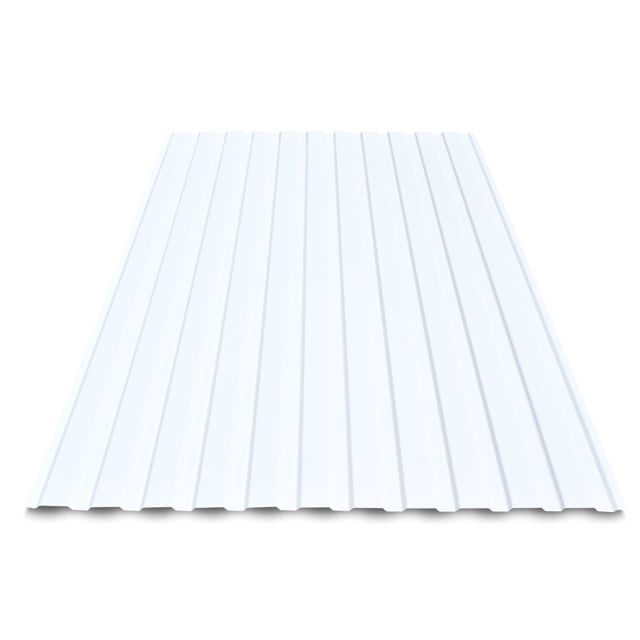 Tôle nervurée acier laqué blanc multiusage 2100X1100 mm NEO® | 2100 x 1100 mm - 2.31 m² Blanc 901