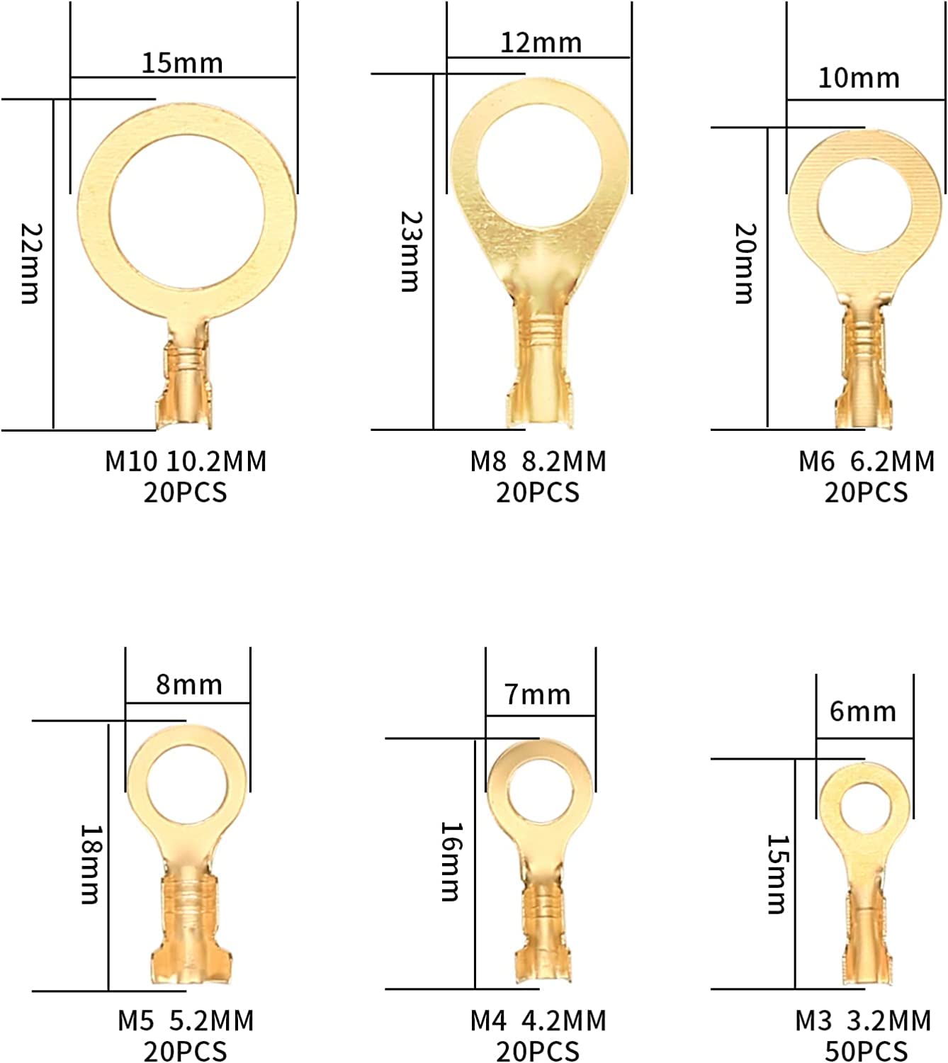 30 Set Di Terminali A Crimpare Di Tipo Proiettile, Connettori Per - Foto 6