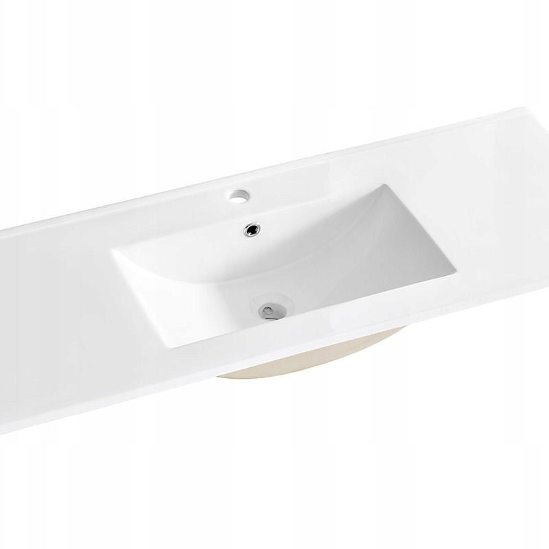 Umywalka meblowa LAVA 120 cm biały połysk wpuszczana ceramiczna