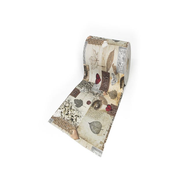 Matches21 HOME & HOBBY - Tappeto Passatoia Beige Con Ornamenti Vintage, 60x150 Cm, Lavabile In Lavatrice