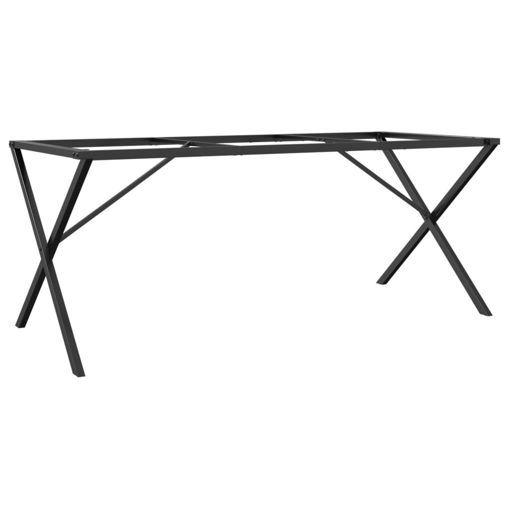 Pernas para mesa de jantar X estrutura em aço 160x80x73 cm - COMFORTXL - 6