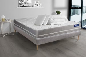 Protège-matelas SONIVE 160x200 Cm Gris - Surmatelas Ultra Doux, Respirant, Poches Profondes 30 Cm