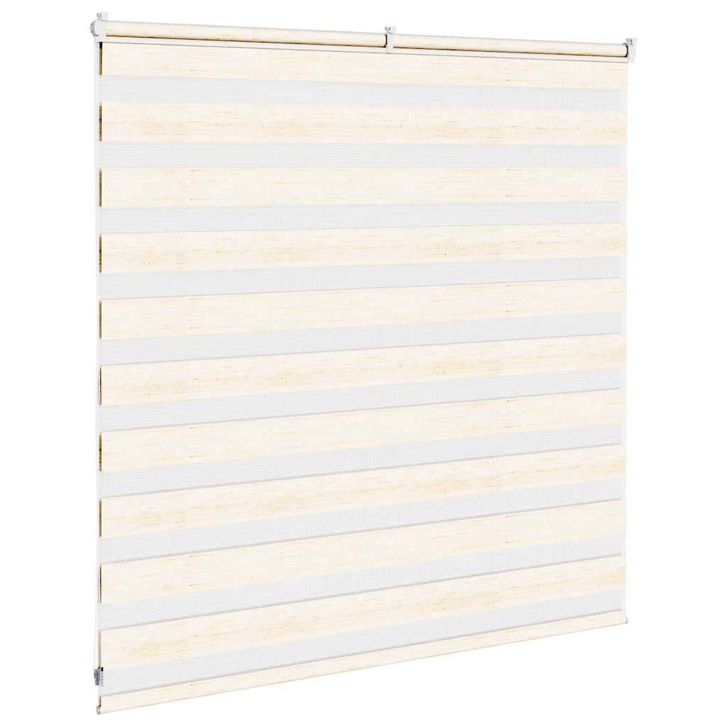 Estor cebra de tejido y poliéster beige mármol, 135,9 cm - 4