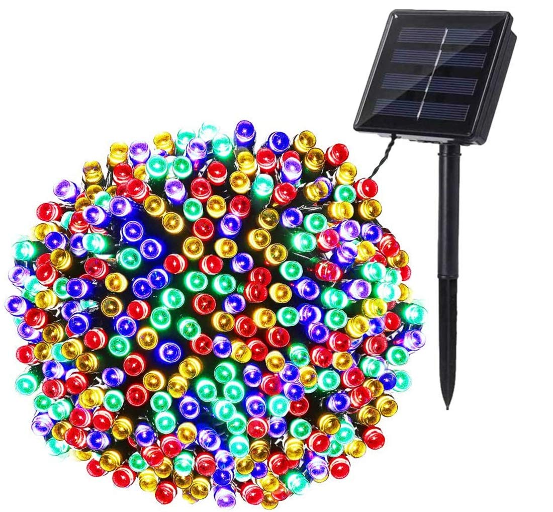 Girlanda Świąteczna Solarna LED Solarna Girlanda Świąteczna Zewnętrzna Wodoodporna Trybów Dekoracja Świetlna do Ogrodu Balkonu Drzew Ogrodzeń