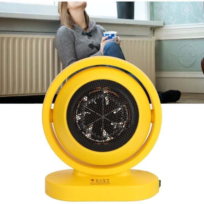 Wysokowydajny grzejnik biurowy, szybkie nagrzewanie, energooszczędny, mały przenośny elektryczny grzejnik domowy, żółty