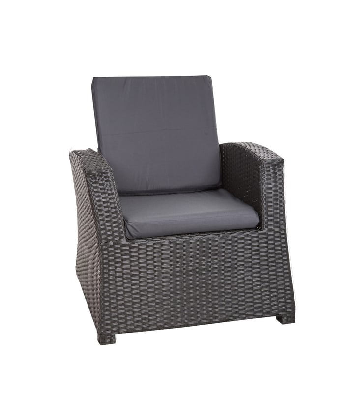 1x Zestaw poduszek na fotel ogrodowy rattanowy 56x52x7 antracyt poduszki na krzesło ogrodowe z oparciem poduszki na fotele technorattanowe na taras