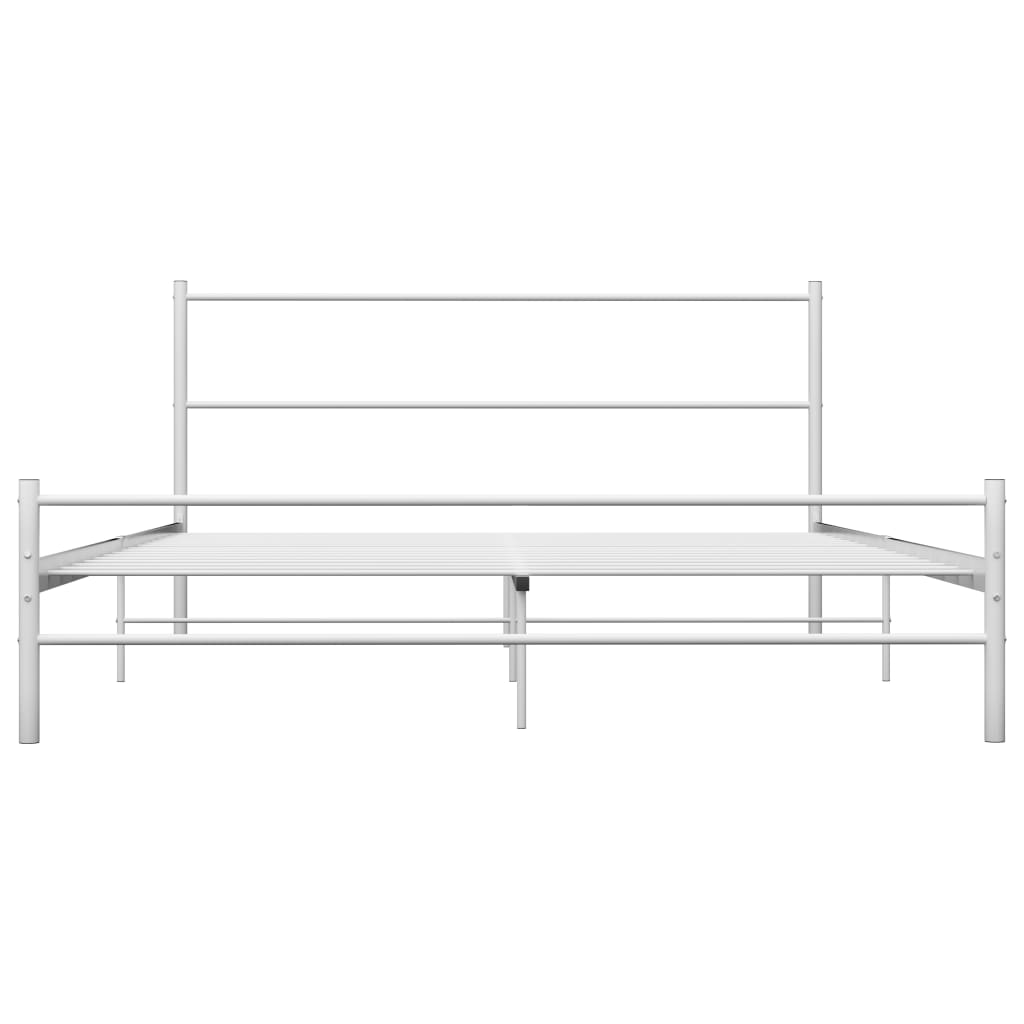 Maison Exclusive - Estrutura de cama em metal branco 140x200 cm - 3