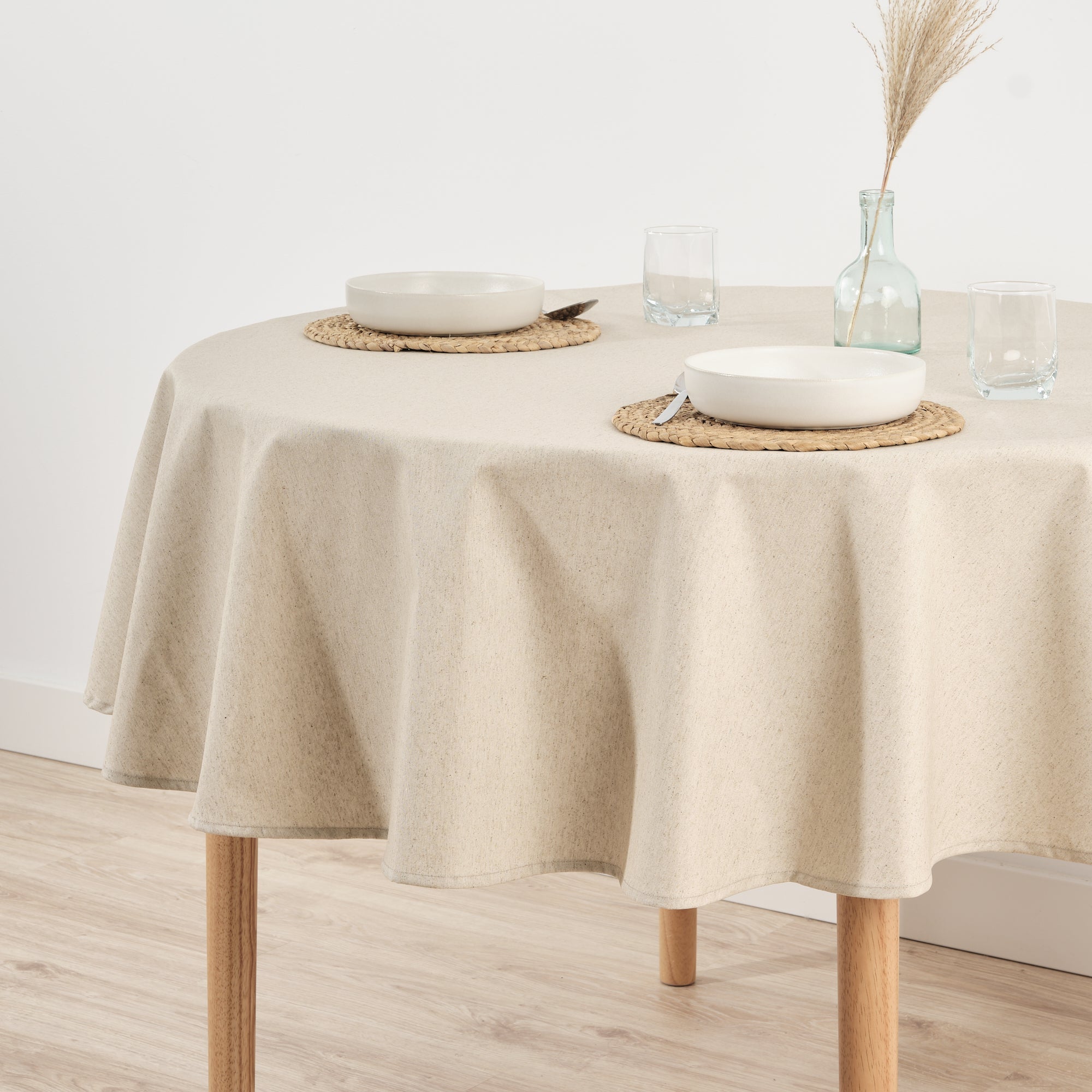 Mantel redondo antimanchas Levante 101 100% algodón - Diámetro 120 cm - 7