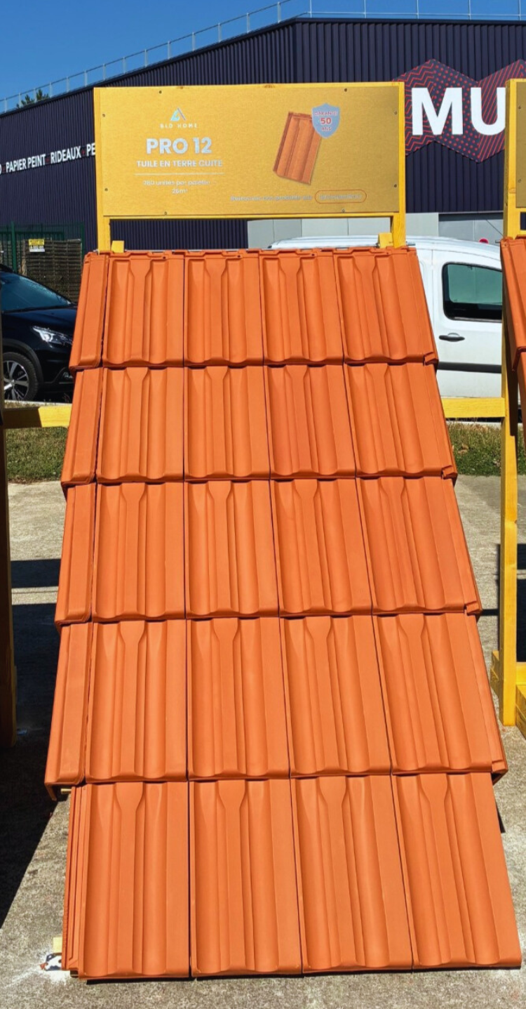 Tuile Traditionnelle NATURE PRO 12 couleur rouge terre cuite - Mat - 3