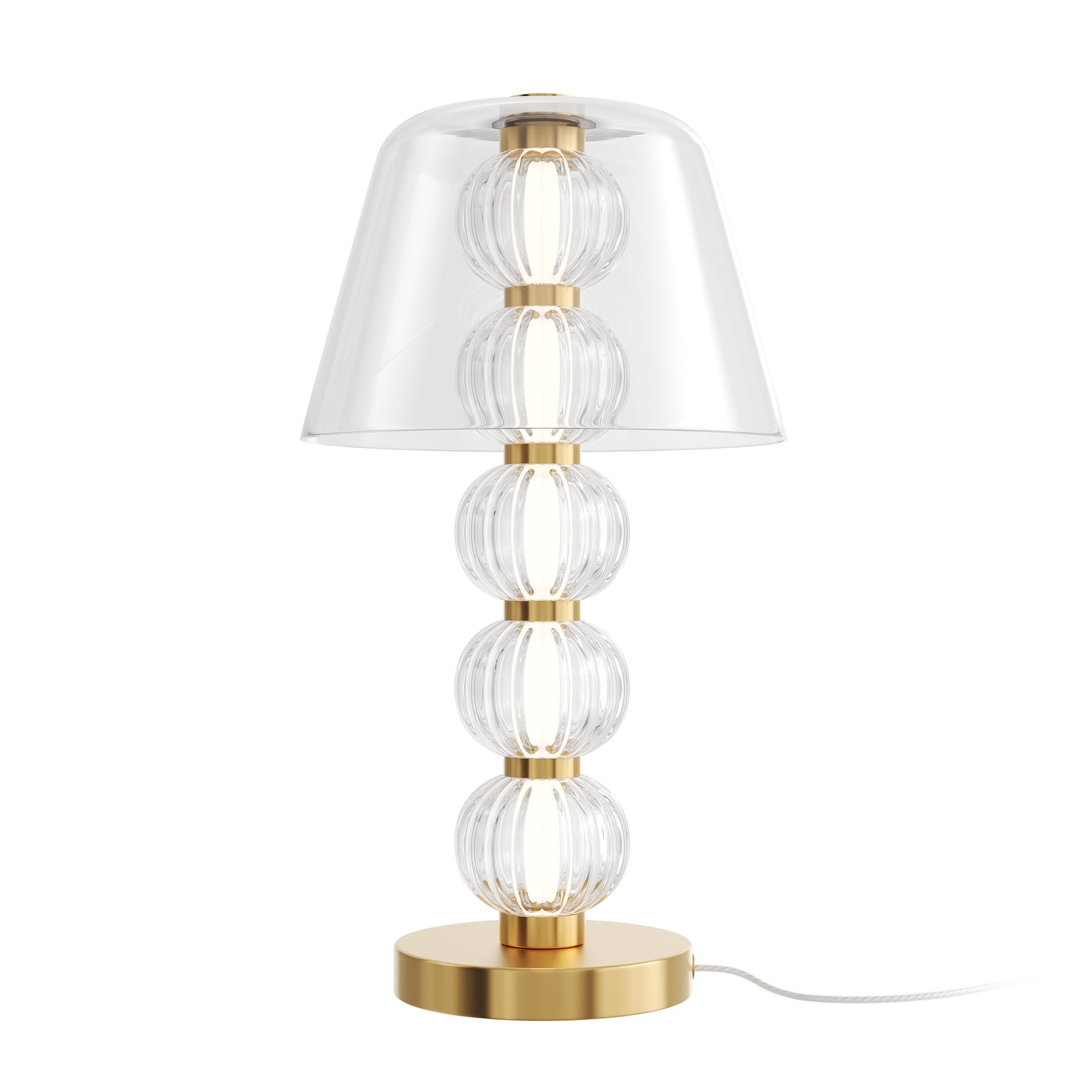 Lampa stołowa LED AMULET 10W 3000K 500lm szkło złota wym:45,2x25x25cm IP20 Maytoni