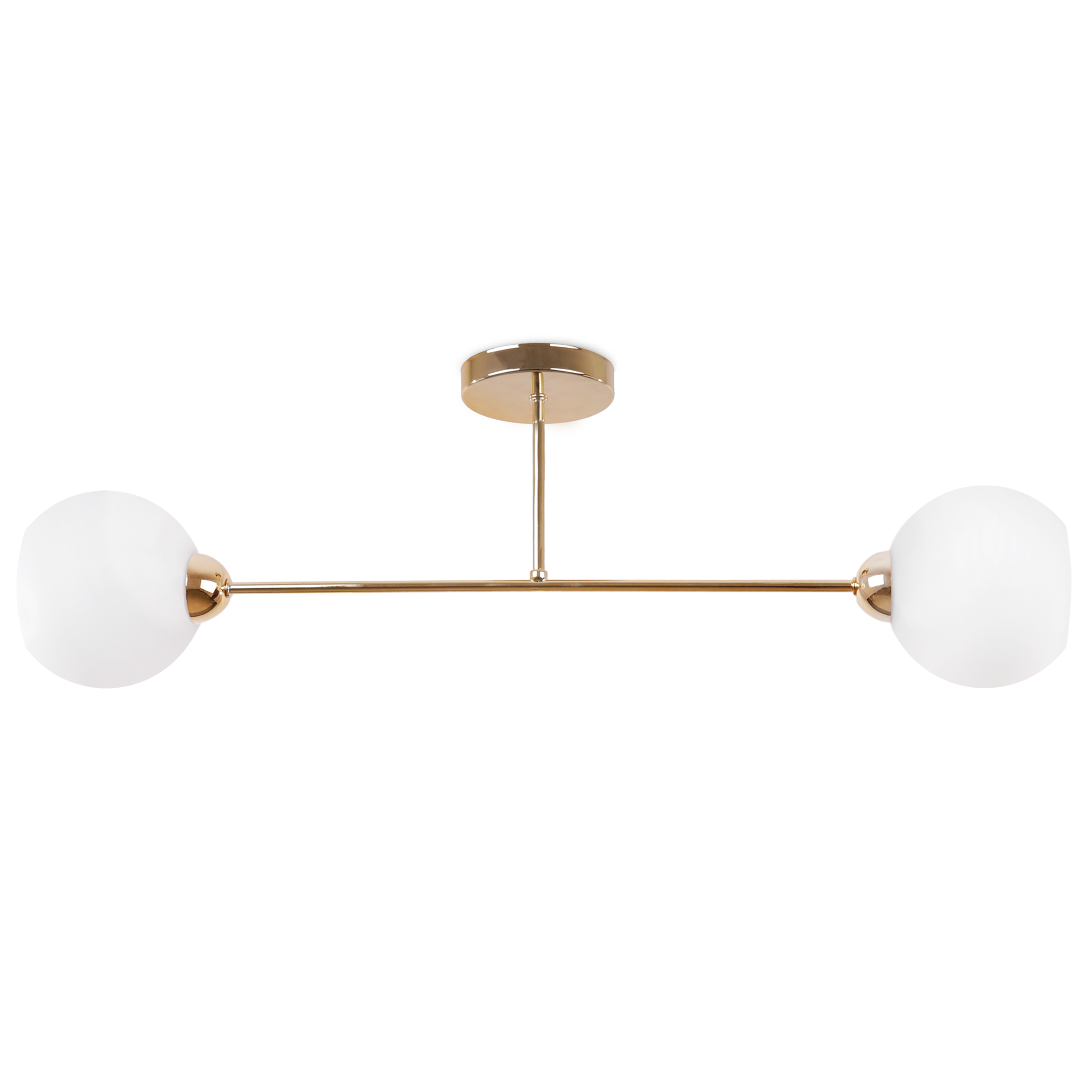 Lampa sufitowa wisząca Austria złota glamour 2xE27 klosz kula biała Light Home LH