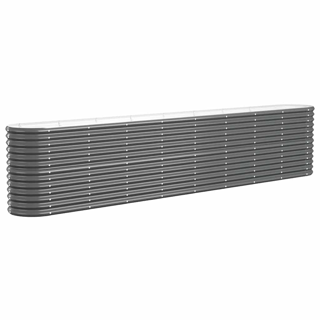 vidaXL Lit surélevé de jardin Acier galvanisé Anthracite - 2
