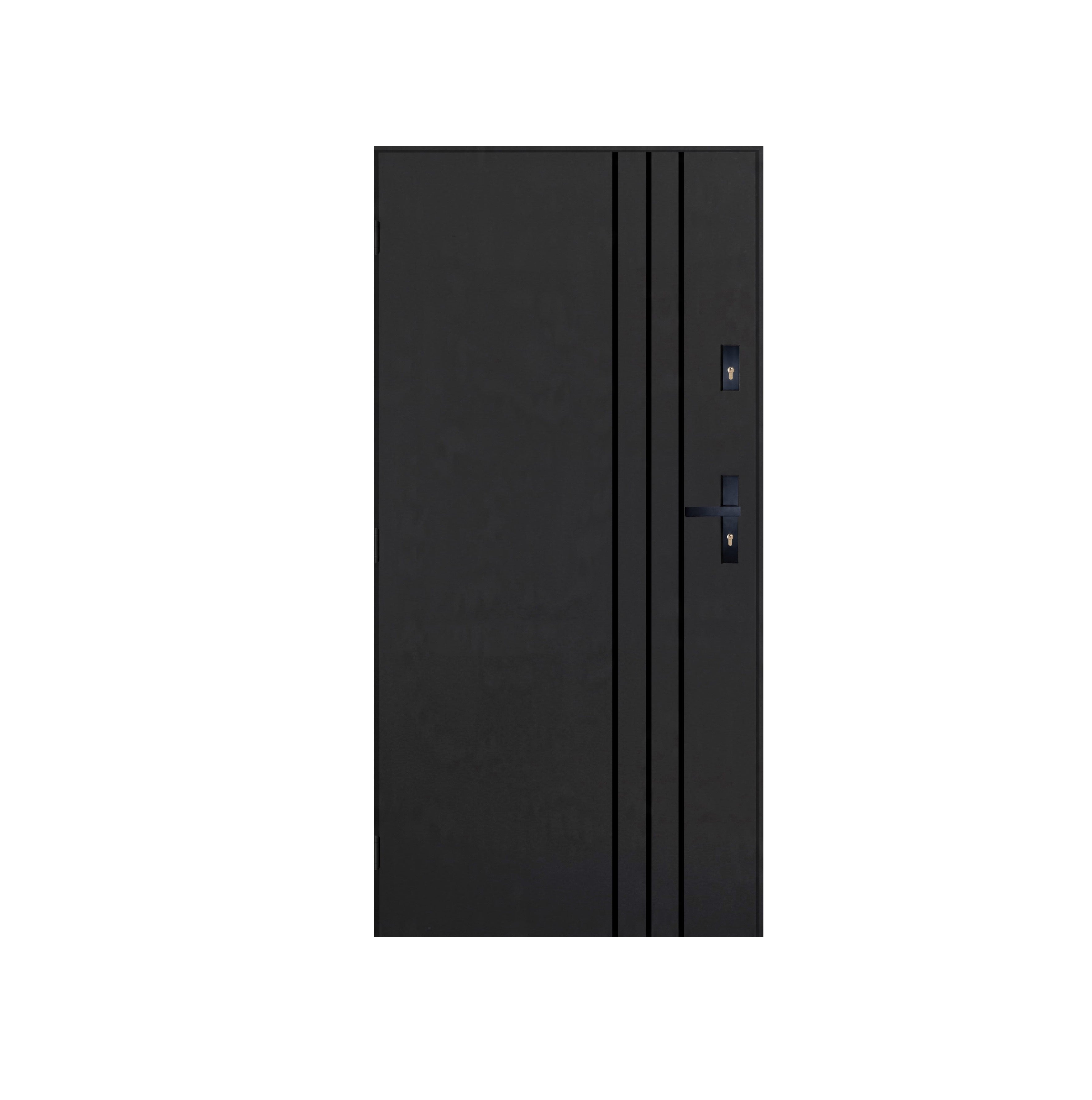 Zewnętrzne drzwi HURON - 80/90 Złoty Dąb/Orzech/Węgiel drzewny po lewej/prawej stronie