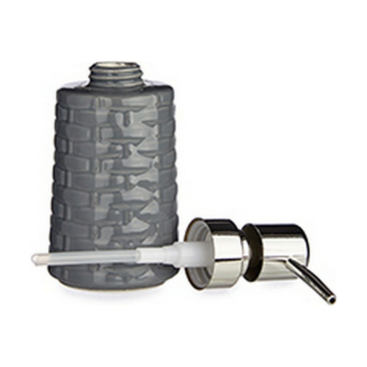 Dispenser sapone in marmo grigio di design Made in Italy