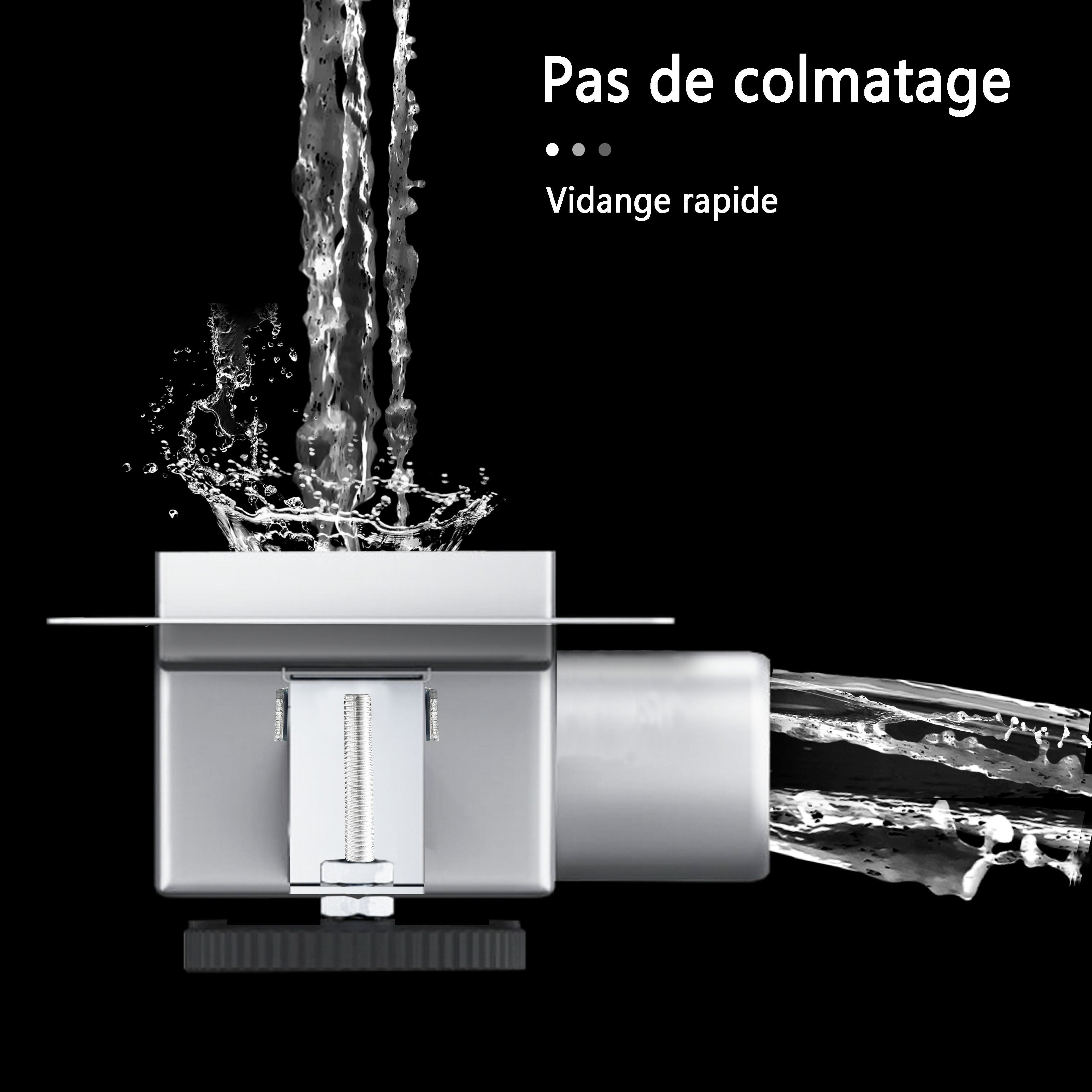 OCEAN caniveau de douche en acier inoxydable italien 2 en 1, réglable en hauteur avec désodorisant 130 cm - 6