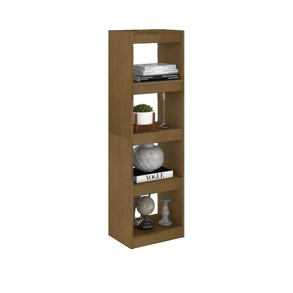 Biblioteczka vidaXL Miodowy brąz Lite drewno sosnowe 4 przegrody 40x30x135,5 cm