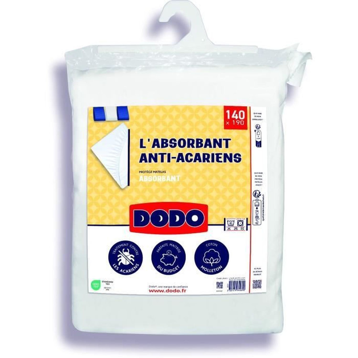 Protège matelas absorbant 140 x 190 cm Coton Anti acariens Dodo Leroy Merlin