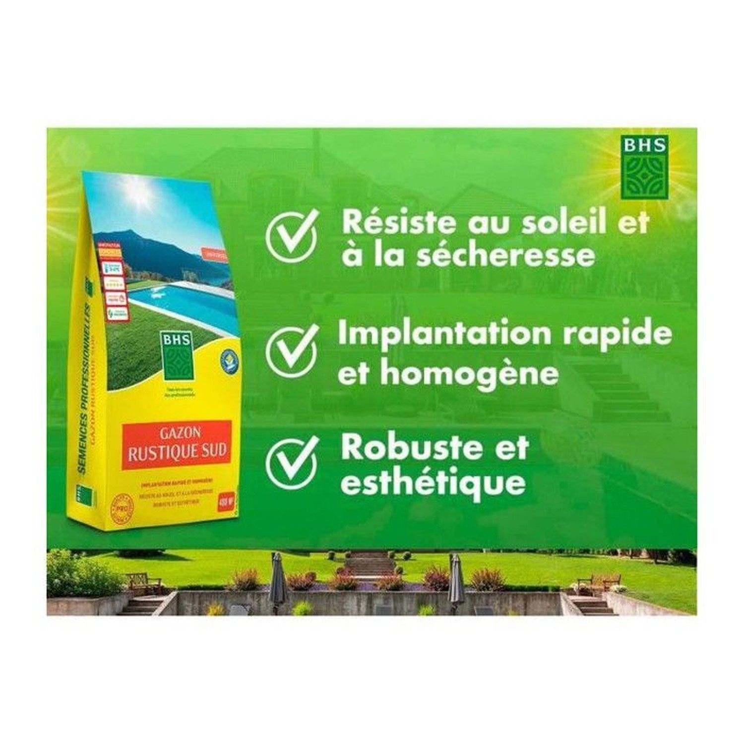 Graines de gazon rustique BHS - 2