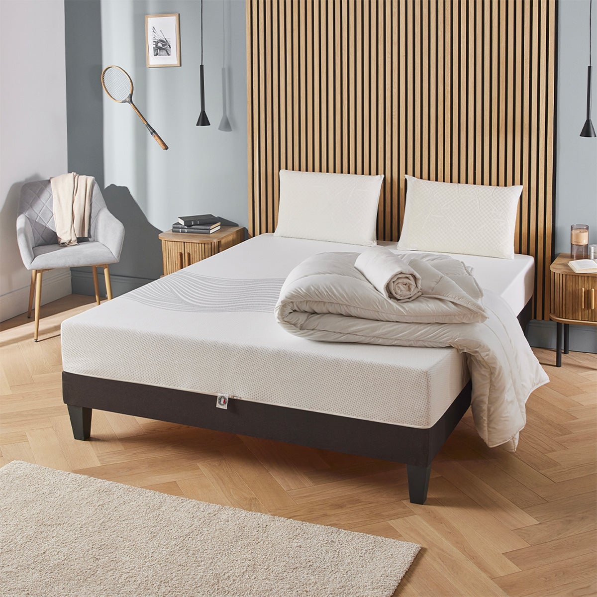 OLYMPE LITERIE | Pack Prêt à dormir SENSITIVE 180x200 cm | Matelas Mémoire de forme + Sommier + Accessoires - 3