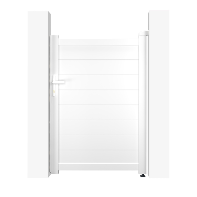 Portillon 1m EIGER H.140cm aluminium blanc - 2